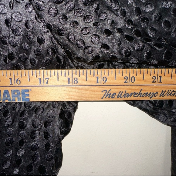 Eileen Fisher Silk Jacket Womens Med Black Polka Dot Long Sleeve Mid Length Goth - Picture 8 of 10